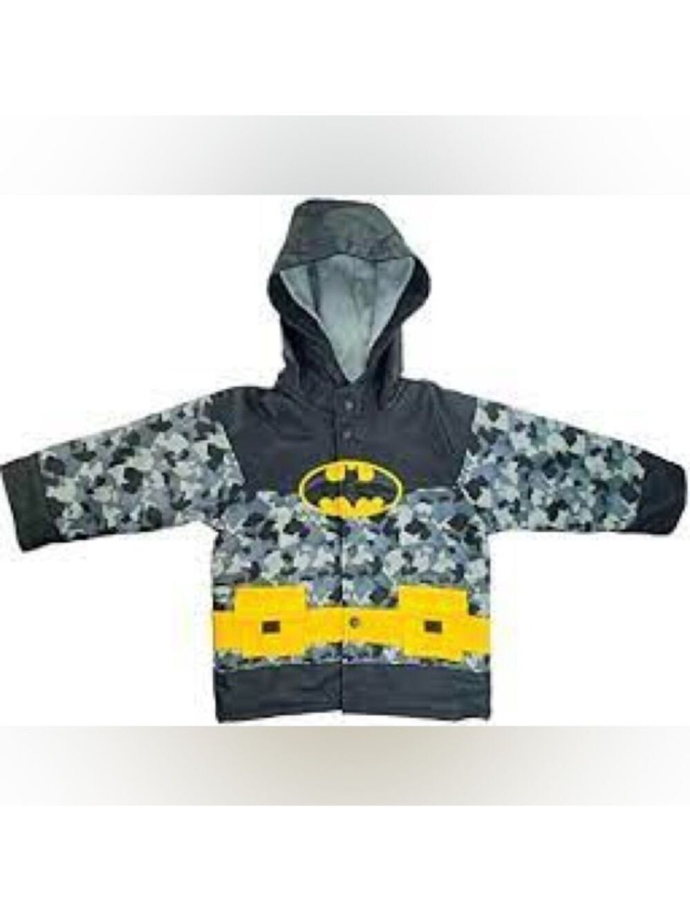 Western Chief Batman Subtle Signal Fleece & Quilt Lined Hooded Raincoat